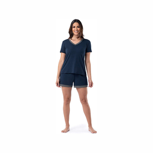 Woman Short Sleeve Shorts <b>Knit</b> Crop Top Two Piece <b>Set</b> Women's <b>Sets</b> Street Fashion 95%cotton 5%spandex Tees Outerwear Ladies - Product Image 1