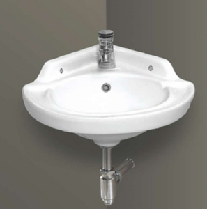 Lavabo mural CORNER polyvalent pour salle de bain, toilettes, hôtel, école, facile à nettoyer, élégant pour appartement - Product Image 3