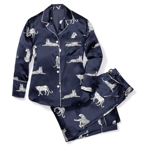 Women's High Quality Summer Sleep Wear Organic Knitted Jersey Pajamas Set Custom Pattern Sublimation Printed <b>Trouser</b> Shorts - Product Image 4