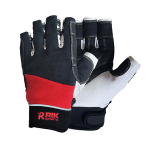 Gants de voile demi-doigts au style populaire, en matériau léger, avec un excellent soutien de la paume et une construction flexible, pour la navigation. - Product Image 1