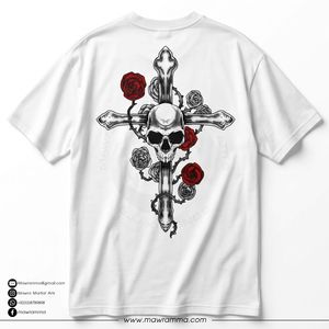 เสื้อยืดโอเวอร์ไซส์พรีเมียม OEM ผ้าฝ้าย 100% เป็นมิตรกับสิ่งแวดล้อม แห้งเร็ว พิมพ์ลายกราฟิก งานศิลปะสยองขวัญ พิมพ์ดิจิทัลตามสั่ง สตรีทแวร์สำหรับทุกเพศ - Product Image 4
