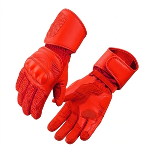 Gants de moto coupe-vent pour hommes, gants de conduite en cuir pour moto - Product Image 5