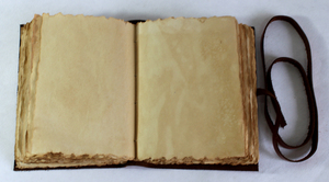 Vintage Looking Natural Edged Blank Unlined Sheets With Decorative <b>Leather</b> <b>Strings</b> Stitching On The Spine <b>Leather</b> Journal - Product Image 3
