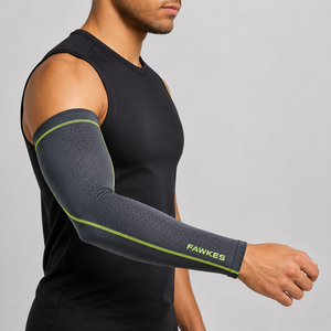 Fawkes Cycling <b>Compression</b> <b>Arm</b> <b>Sleeve</b> Black Red Anti-Uv Unisex Adult Quick Dry Breathable Spandex/Polyester Customization Cheap - Product Image 4