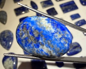 Lote de Cabujones de Lapislázuli Natural, Gemas Sueltas Pulimentadas y Lisas, Formas Surtidas, Azul Intenso, Piedra de Pirita Dorada, para Joyería - Product Image 5