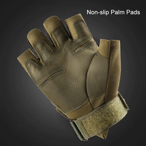 Guantes de Levantamiento de Pesas de Medio Dedo con Protección para los Nudillos, Tejido Textil Antideslizante, Actividades al Aire Libre, Unisex - Product Image 3