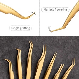 Pinzas de Precisión de Acero Inoxidable con Punta Suave para Aplicación de Extensiones de Pestañas - Product Image 4