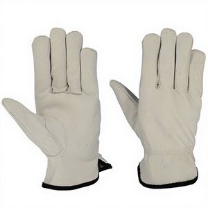 ถุงมือทำงานขายส่ง B2B ไซส์ L หนังวัวแท้ แบบคนขับรถ ไม่บุซับใน ป้องกันการบาด ป้องกันความร้อน ถุงมือนิรภัย - Product Image 1