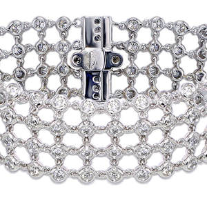 Bracelet en or 18 carats avec anneaux entrelacés et diamants ronds cultivés en laboratoire sertis en clos - Product Image 2