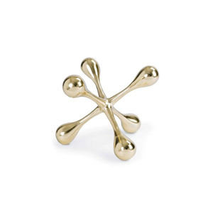 Proveedor mayorista indio Escultura de bucle de aluminio con acabado dorado Hecho a mano Diseño antiguo Escultura de bucle Mesa decorativa - Product Image 4