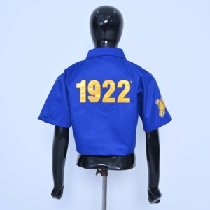 เสื้อยืดครอปแขนสั้นคุณภาพพรีเมียมสำหรับผู้หญิง ปักลายด้านหน้าและด้านหลัง ผ้าฝ้าย 100% - Product Image 4