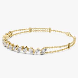 925 Silver Moissanite Tennis Link <b>Bracelet</b> Premium Jewelry Gift for <b>Men</b> Women Anniversary Party and Casual Wear - Product Image 1