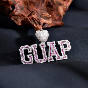 Breloques avec nom Tracy Bell et pendentifs en moissanite en forme de cœur, plaqué or rose, argent 925, bijoux de luxe pour femmes, cadeau - Product Image 6