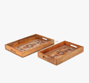 Plateau en bois durable et écologique Meena fabriqué à partir de matériaux naturels de qualité supérieure pour le style et la fonction - Product Image 1