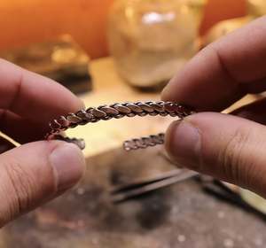 New Bulk Fashion Pure <b>Copper</b> Adjustable Twisted Cuff Bangle for Women Handmade Designer Stackable <b>Bracelets</b> Amazing Sale - Product Image 2