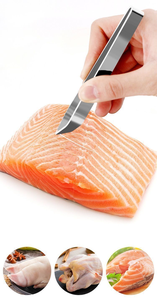 Pince à poisson inclinée en acier inoxydable avec poignée ergonomique pour retirer les os, compatible lave-vaisselle, ustensiles de cuisine - Product Image 5