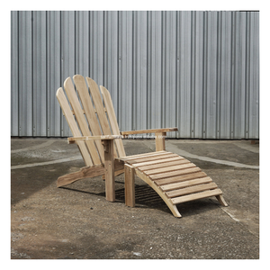 Chaise longue de plage en bois, chaise Adirondack, chaise longue de jardin, mobilier de jardin pour piscine, parc, extérieur - Product Image 4