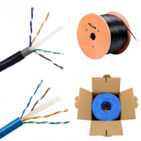 Câble Cat6 305m en boîte, rouleau de 1000 pieds, câble réseau LAN intérieur Cat 6 FTP, câble Cat6 UTP en cuivre pur massif CCA, testeur Ethernet
