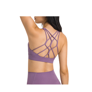 Soutiens-gorge de sport personnalisés à dos croisé rembourrés, maintien élevé, sans coutures, pour femmes, fitness, entraînement, gym, yoga, doux, durables, vêtements de sport - Product Image 4
