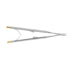 Portaagujas Dentales Curvo Castroviejo de 18 cm, Reutilizable, de Acero Inoxidable, Instrumento Quirúrgico Manual - Product Image 6