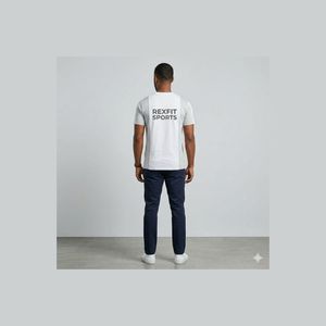 เสื้อยืดผู้ชายทรงหลวมไหล่ตก เสื้อยืดเปล่าสั่งทำ เสื้อยืดผู้ชายขายส่ง ผ้าฝ้ายออร์แกนิค สกรีนโลโก้ ผ้าไมโครไฟเบอร์ - Product Image 2