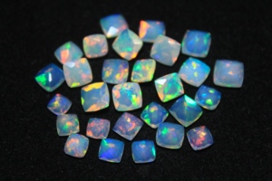 HASNAIN <b>GEMS</b> Natural Faceted Cushion Cut Opal Gemstone Multi <b>Fire</b> Color Play Loose <b>Stone</b> DIY From Rajasthan All Sizes - Product Image 3