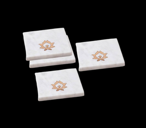 <b>White</b> Marble Inlay <b>Coaster</b> Set Handmade Serving Drinkware Gift Item - Product Image 4