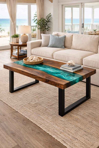 ท็อปโต๊ะเรซิ่นใสลายไม้วอลนัทจีนและไม้ฮิคกอรี่สำหรับธุรกิจขายส่งในครัว - Product Image 2