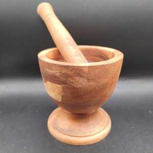Handcrafted Wooden Mortar And Pestle Set For <b>Herb</b> Spice Grinding Durable Manual Tool wooden mortar Handcrafted spice <b>grinder</b> - Product Image 1