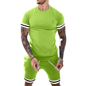 ชุดเซ็ตเสื้อยืดแขนสั้นและกางเกงขาสั้นลำลองสำหรับผู้ชาย รุ่น Wholesale Force 2 Win Summer ดีไซน์ทันสมัย สไตล์ High Street ชุด 2 ชิ้น ระบายอากาศได้ดี ผลิตจากผ้าฝ้ายฟลีซ 100% ทรงไหล่ตก - Product Image 3