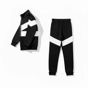 Vintage Strip <b>Tracksuit</b> Men's Jogging Full <b>Tracksuit</b> ,Hoodies Gym Contrast Fleece Joggers Set <b>Tracksuit</b>, Slim Fit Men <b>Tracksuit</b> - Product Image 3