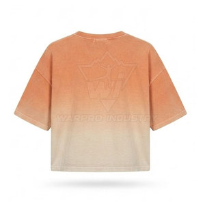 T-shirt oversize délavé au soleil pour femme, en coton doux, col rond, décontracté, mode quotidienne, t-shirt en coton délavé au soleil - Product Image 2