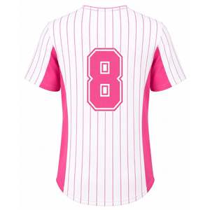 Precio al por mayor OEM: Camisetas de béisbol ligeras para adultos, transpirables, ecológicas, con logo personalizado, 100% poliéster, cuello corazón, de secado rápido. - Product Image 2