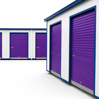 Système de Bâtiment de Stockage Modulaire Moderne en Acier avec Porte Enroulable pour Supermarché et Entrepôt – Unité de Stockage Sécurisée
