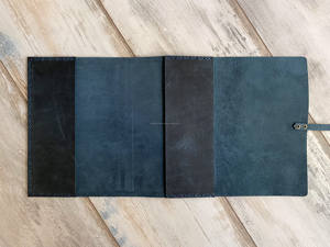 Housse de carnet d'affaires multifonctionnelle A5 en cuir véritable classique, résistante aux odeurs, rechargeable, LNBC-0133 - Product Image 5