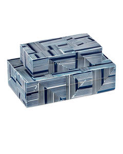 AL MALIK CRAFT Rectangular Wooden Storage <b>Box</b> Gray White <b>Floral</b> Inlay Pattern for Necklace Ring Cosmetic Jewelry Storage 0-1L - Product Image 4