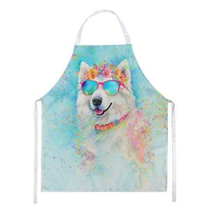 Samoyed Hippie Dawg Unisex Adult <b>Apron</b> Multicolor Large Kitchen Cooking Baking Crafts <b>Gardening</b> Server for Men and Women - Product Image 1