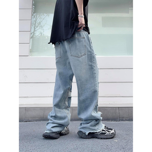 Pantalones Vaqueros Negros Holgados para Hombre, Estilo Original, Lavados, Nuevo Lanzamiento, Talla Grande - Product Image 4