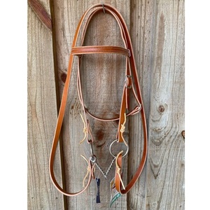 Best Quality Customized Color & Logo Western Leather Horse Bridle and Reins Set with Customizable Size and High Quality - Product Image 1