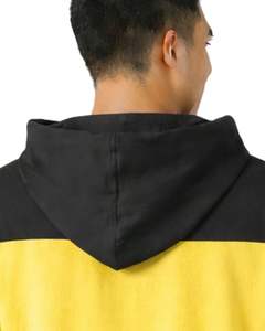 Custom <b>Mens</b> Short Sleeve <b>Hoodie</b> T Shirt Casual Pullover Hooded Top Soft Cotton Summer Wear Bright <b>Yellow</b> Black Color Streetwear - Product Image 6