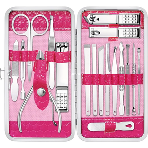 Juego de Manicura y Pedicura Profesional de Lujo de 19 Piezas, Kit de Cortauñas de Acero Inoxidable 5 en 1, Cortadores de Uñas, Tijeras de Belleza - Product Image 1