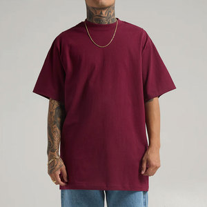 Custom Logo 240g Heavyweight Streetwear T Shirt <b>Wholesale</b> Bulk Blank Cotton Drop Shoulder Plain Tee Factory Price T Shirts - Product Image 5