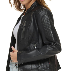 Veste en cuir pour femme respirante et imprimée, de haute qualité, à bas prix, tricotée, réversible, fabriquée au Pakistan - Product Image 2