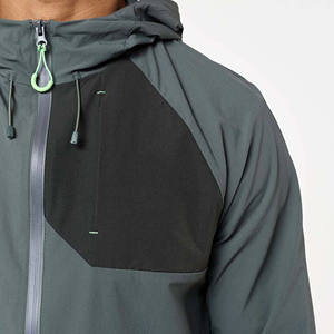 ชุดวอร์มแบบคอนทราสต์ |   ชุดวอร์มผู้ชายสีเขียวฟอเรสต์/นีออน พร้อมกระเป๋าซิปแบบซ่อน และขอบยางยืดที่ข้อมือ - Product Image 5