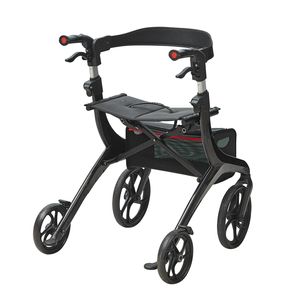 Lichtgewicht Aluminium Opvouwbare Rollator Rollator Voor Senioren Volwassenen 4-wielige Outdoor Mobility Rollator Verstelbaar Handvat Ruim - Product Image 1
