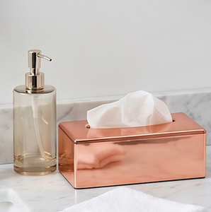 Porte-serviettes carré en cuivre doré rose fait main, design élégant pour table à manger, ustensile de cuisine parfait pour restaurants et hôtels - Product Image 4