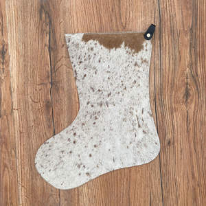 2024 nuevas medias pequeñas de vacaciones de Navidad de 13 ", superventas, medias de árbol de Navidad de cuero de vaca occidental con estampado Floral papá - Product Image 5