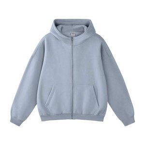 Prix de gros – Sweat à capuche zippé 100 % coton de haute qualité, couleur personnalisée, respirant, pour homme, idéal pour l'hiver - Product Image 1