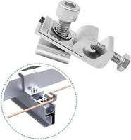 Kit de fixation au sol pour panneaux solaires en aluminium, clip de mise à la terre PV AL6005-T6, accessoires de montage sur toit