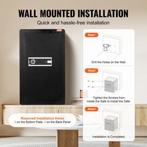 4.0 a porta singola Cu.ft accesso biometrico nero scatola sicura blocco a chiave accesso tramite Password per l'organizzazione di denaro contante oro - Product Image 6
